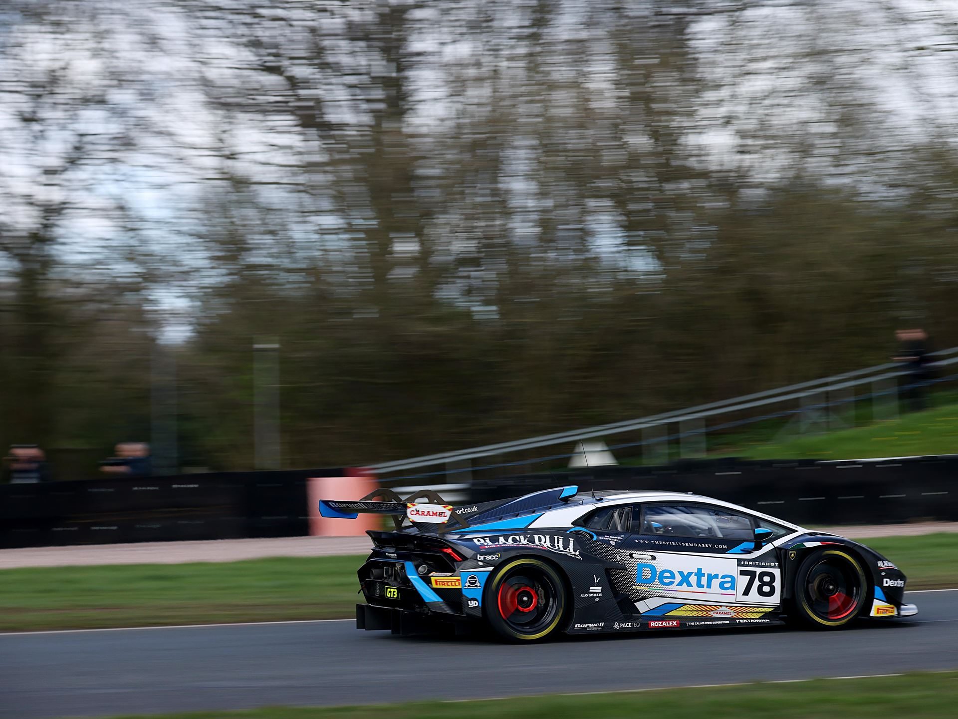 Two Huracán Gt3 Evo2S, Two Wins, One Soaking Wet Oulton Park: Why Lamborghini'S British Gt Opener Matters Beyond The Trophies 7 Lamborghini huracán gt3 evo2 number 78 at speed on the oulton park circuit with motion blur conveying velocity