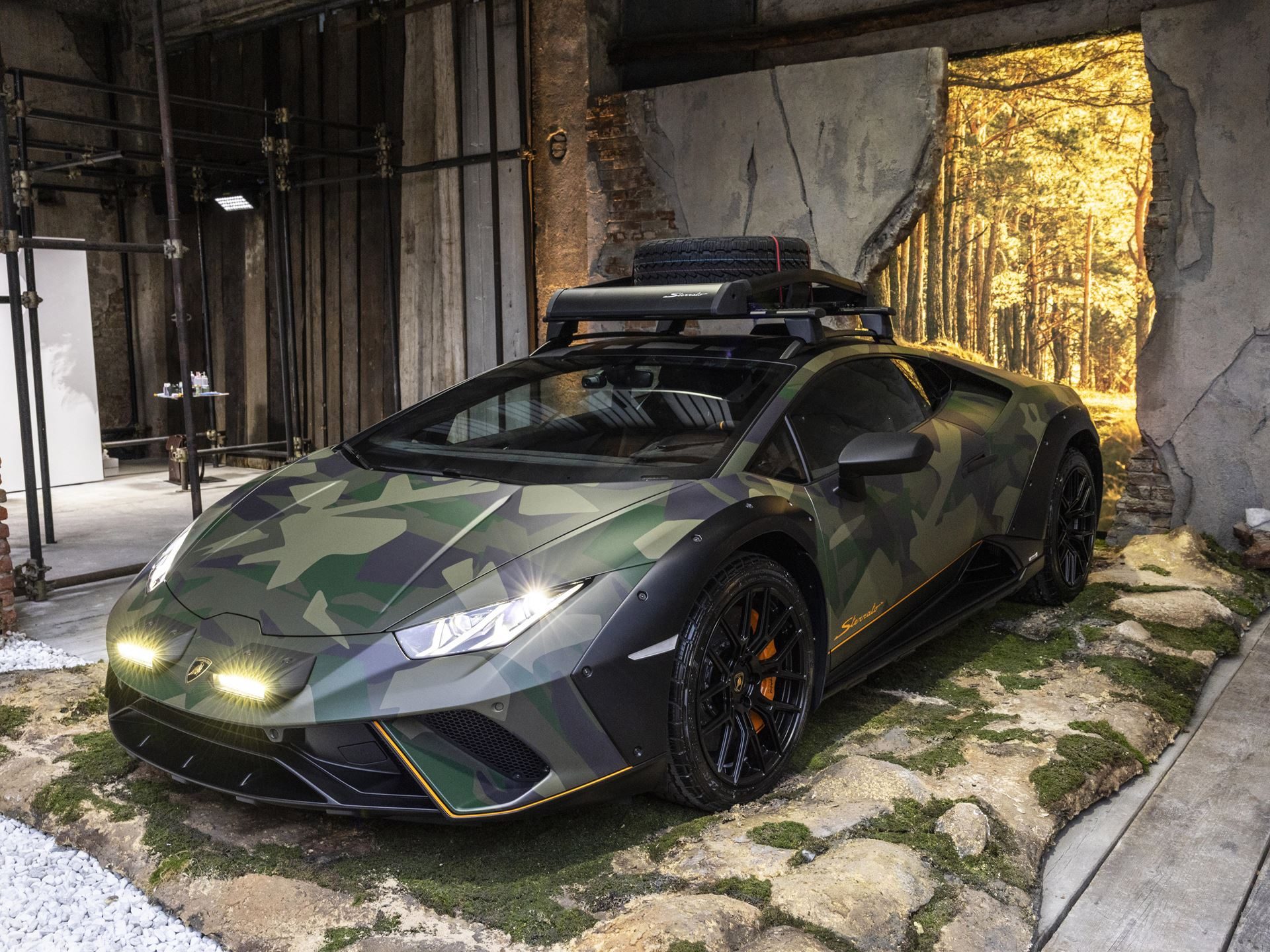 Twelve Camouflaged Sterrattos, A Michelin-Starred Dinner, And Tod'S Loafers: Inside Lamborghini'S Milan Design Week Power Play 27 Huracan sterrato all terrain milan design wee draft 751c0139 exterior 013