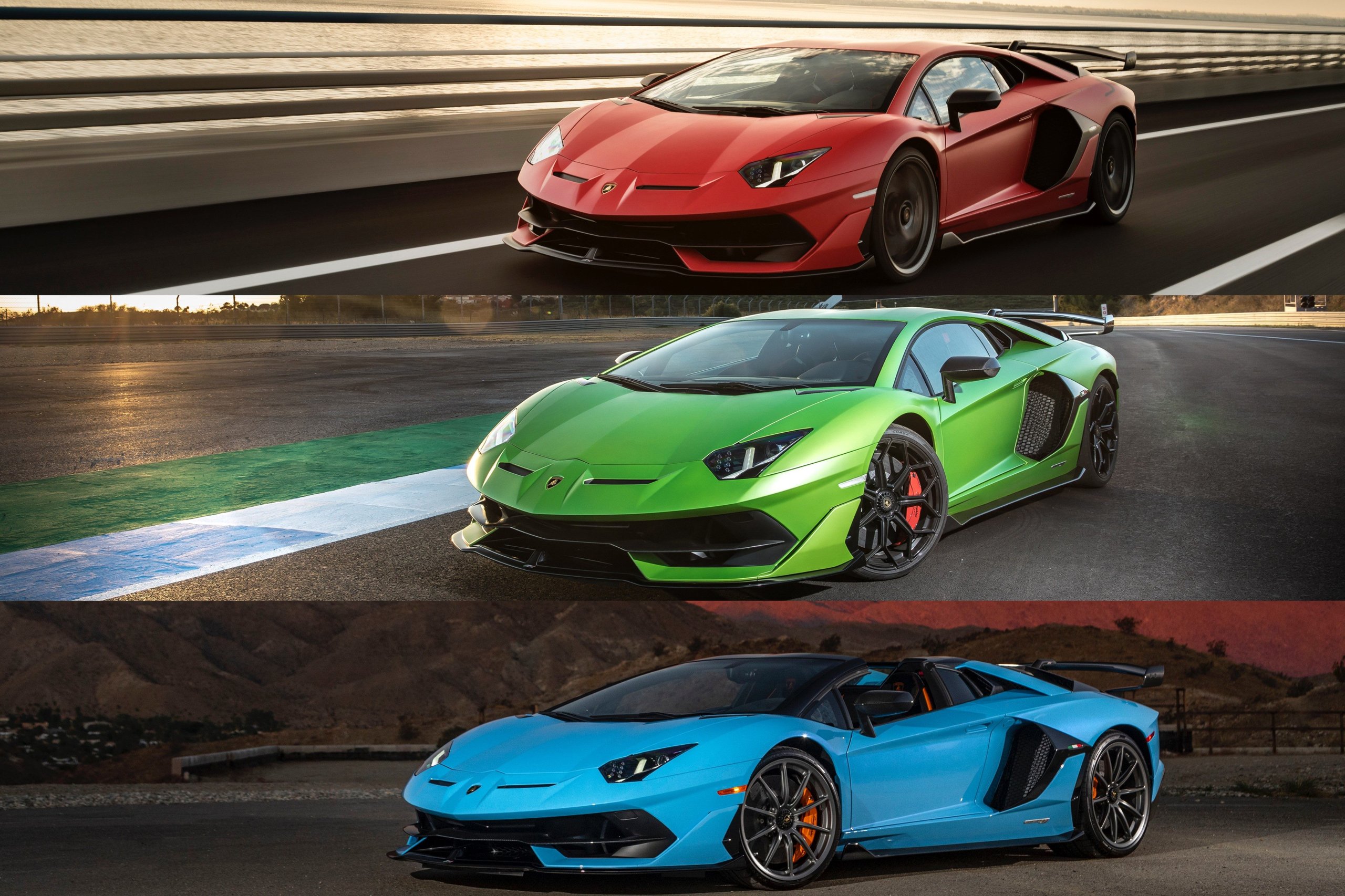 Diamond Dust Paint And Pet Portraits: Five Revelations From Lamborghini'S Ad Personam Program 11 Three lamborghini aventador svj models in red, green, and blue ad personam colors shown in outdoor settings