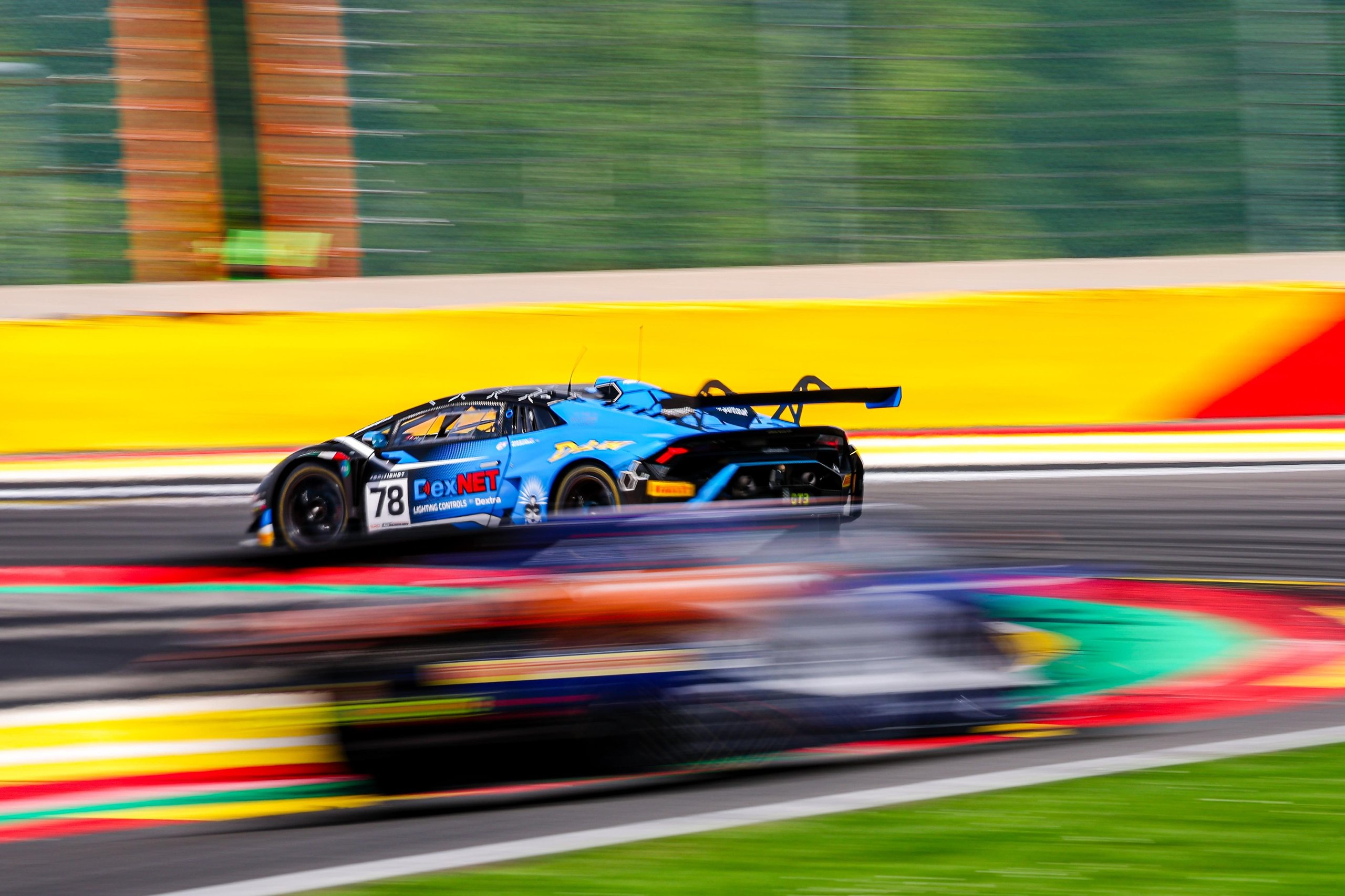 Barwell'S Huracán Gt3 Evo2 Conquers A 55-Car Spa Grid To Clinch British Gt Win Number 33 For Lamborghini 3 Lamborghini huracán gt3 evo2 number 78 speeding past a blurred competitor on the spa-francorchamps circuit