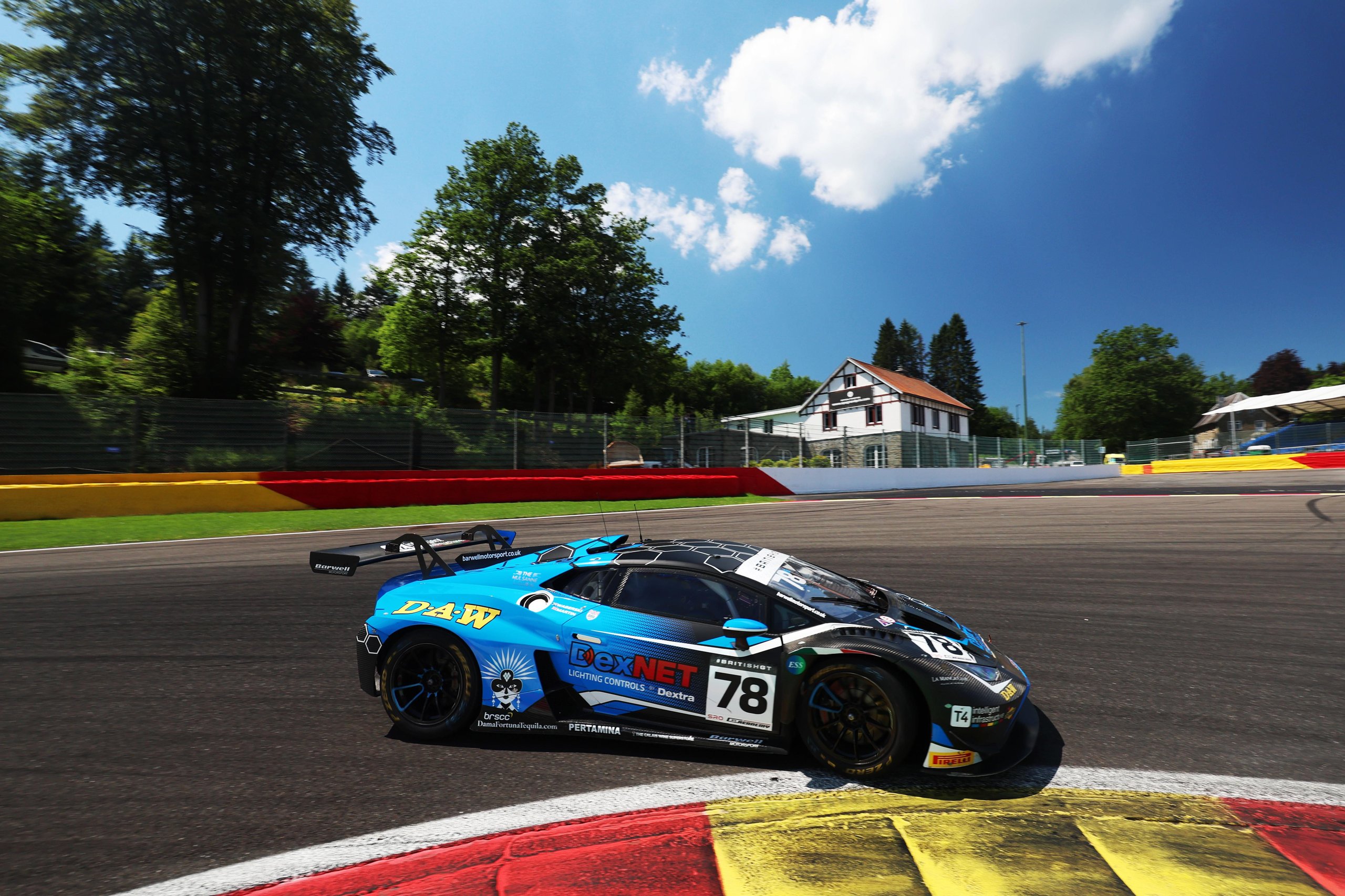 Barwell'S Huracán Gt3 Evo2 Conquers A 55-Car Spa Grid To Clinch British Gt Win Number 33 For Lamborghini 5 Lamborghini huracán gt3 evo2 number 78 rounding a corner at spa-francorchamps under blue skies
