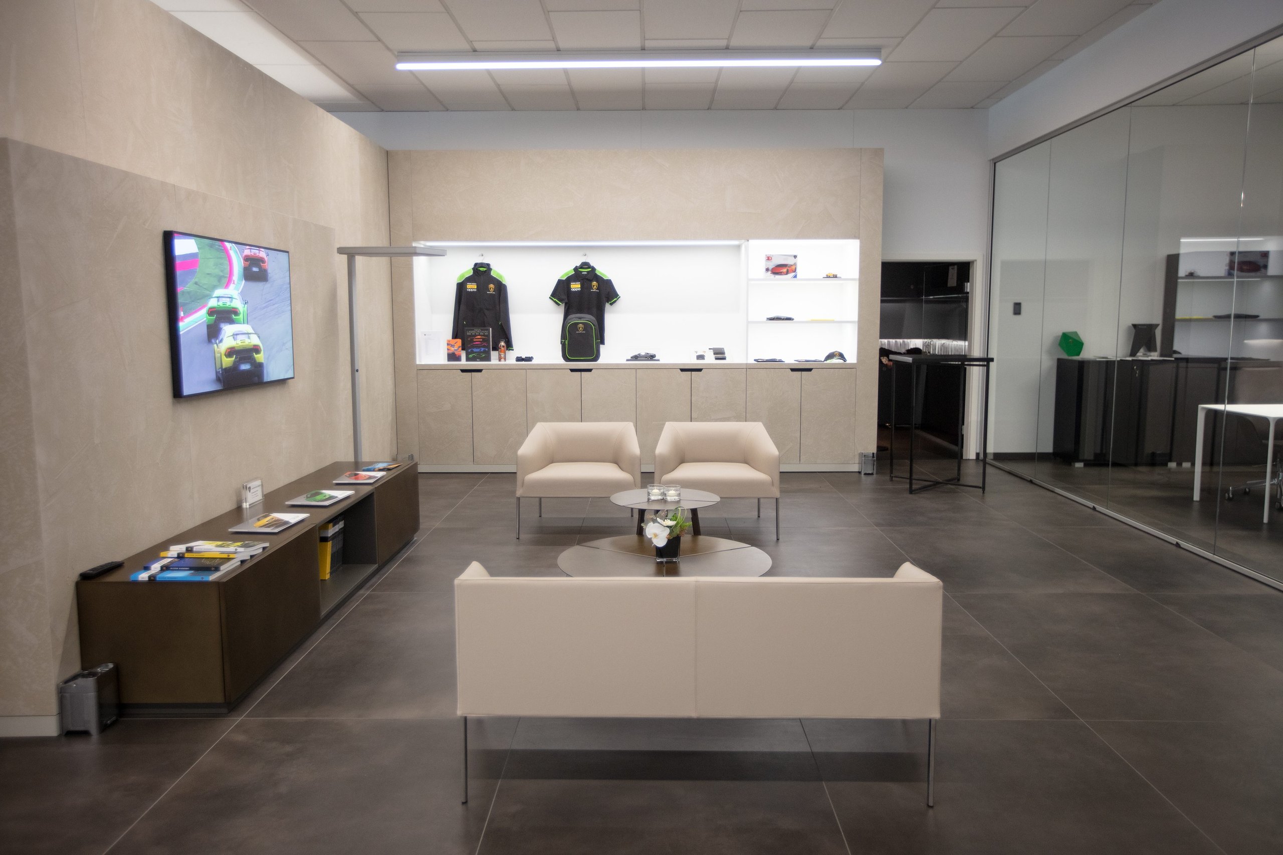 Lamborghini Geneva Celebrates 20 Years With A Showroom Built For The Brand'S Next Chapter 19 Lamborghini geneva showroom 20th anniversary draft 577203b6 interior 009 scaled