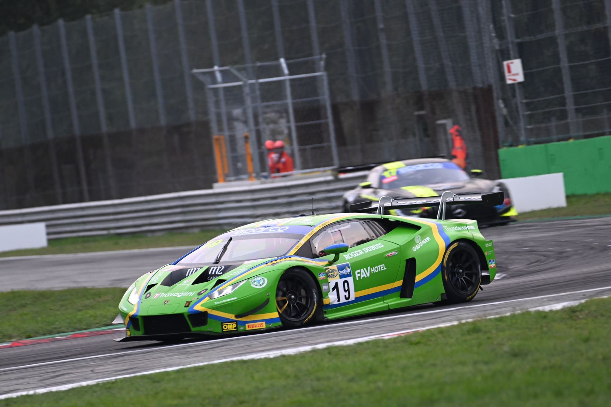 A Gearbox Failure, A One-Point Margin, And Lamborghini'S Third Italian Gt Title In Five Years 5 The #19 lamborghini huracán gt3 evo leads a competitor through a corner at monza