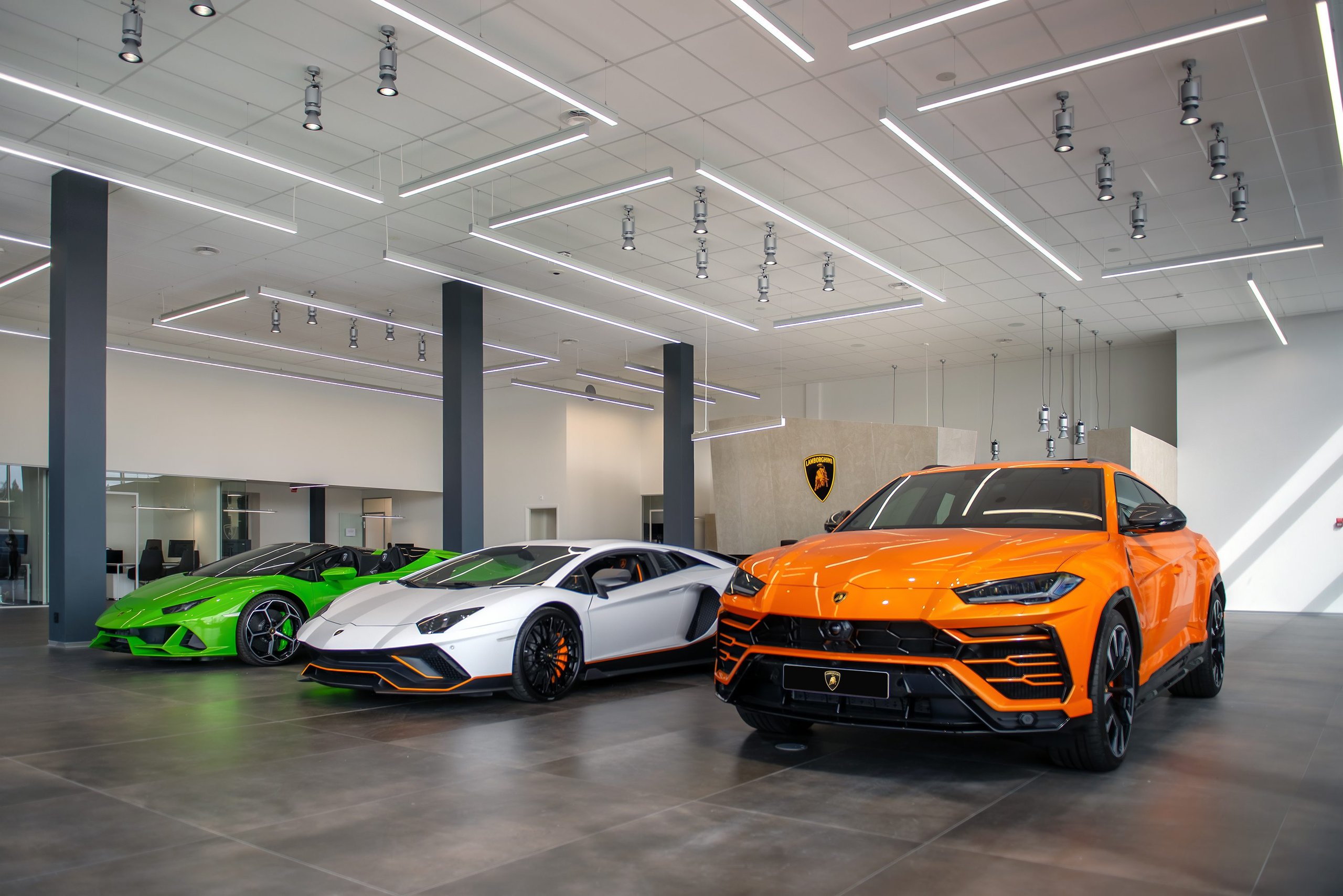 The Urus among Lamborghini's lineup