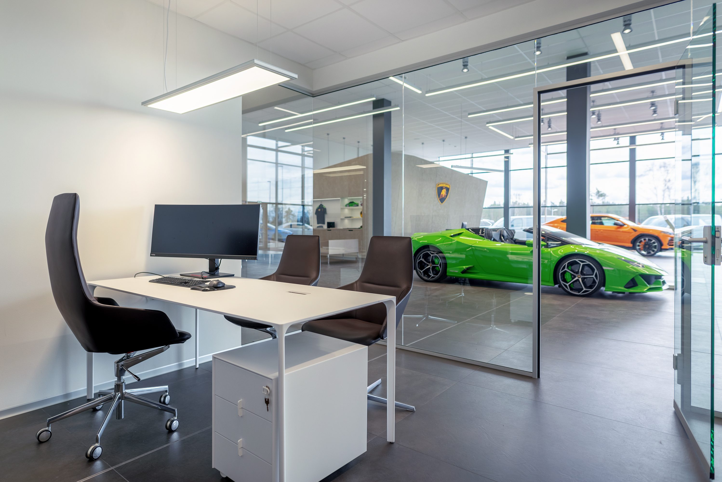 Lamborghini Stockholm Bets On Bespoke: Inside The 424-Square-Meter Showroom Designed To Sell A Lifestyle, Not Just Supercars 17 Lamborghini stockholm showroom ad personam draft b6b9dbd1 interior 008