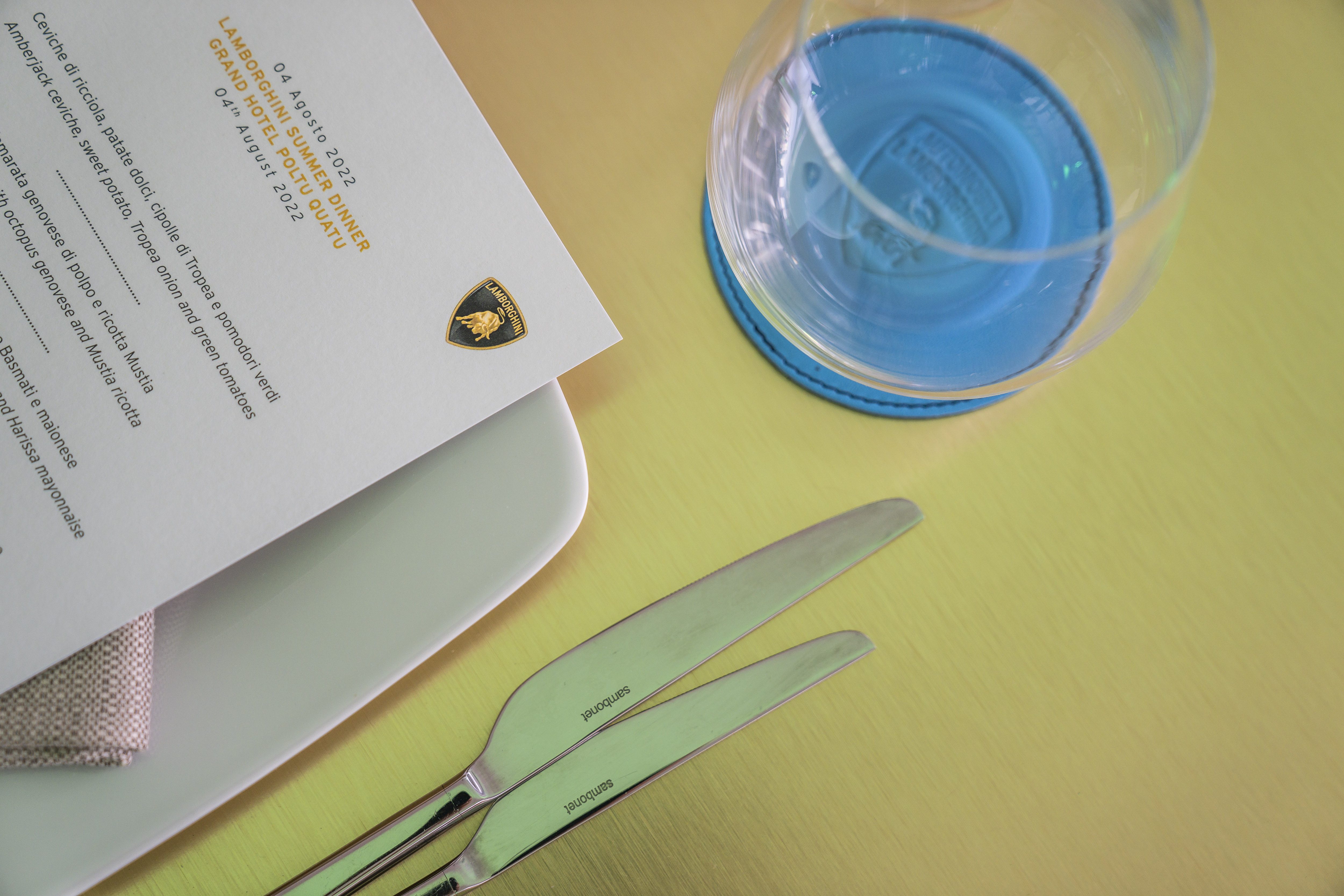 Inside Lamborghini'S Sardinia Summer Dinner, Where The Huracán Tecnica Met A 60-Knot Yacht 23 Lamborghini summer dinner poltu quatu sardini draft d40ac07b detail 011