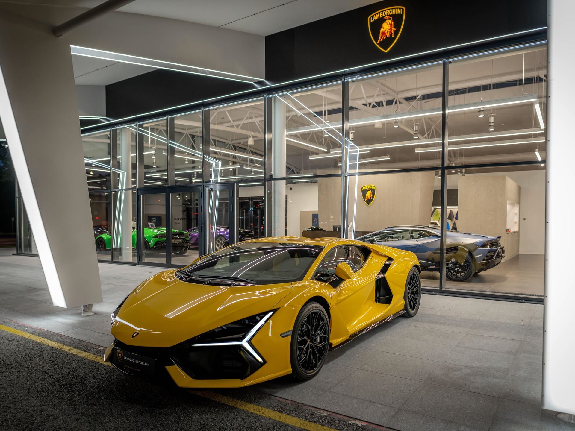 Lamborghini Tallinn'S New Showroom Pairs A Choir, A Diablo, And The Urus Se To Sell Its Hybrid Future 15 Lamborghini tallinn new showroom opening draft 8ddb7f60 exterior 007