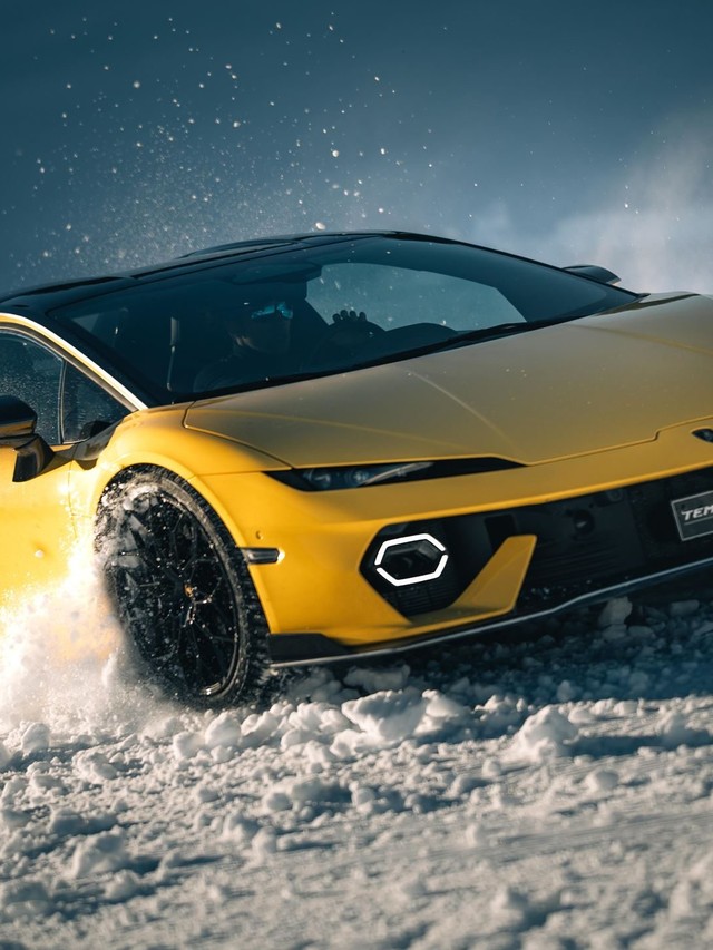 Lamborghini's Temerario Drifts on Alpine Ice, Proving Its Hybrid System Works Where Grip Doesn't