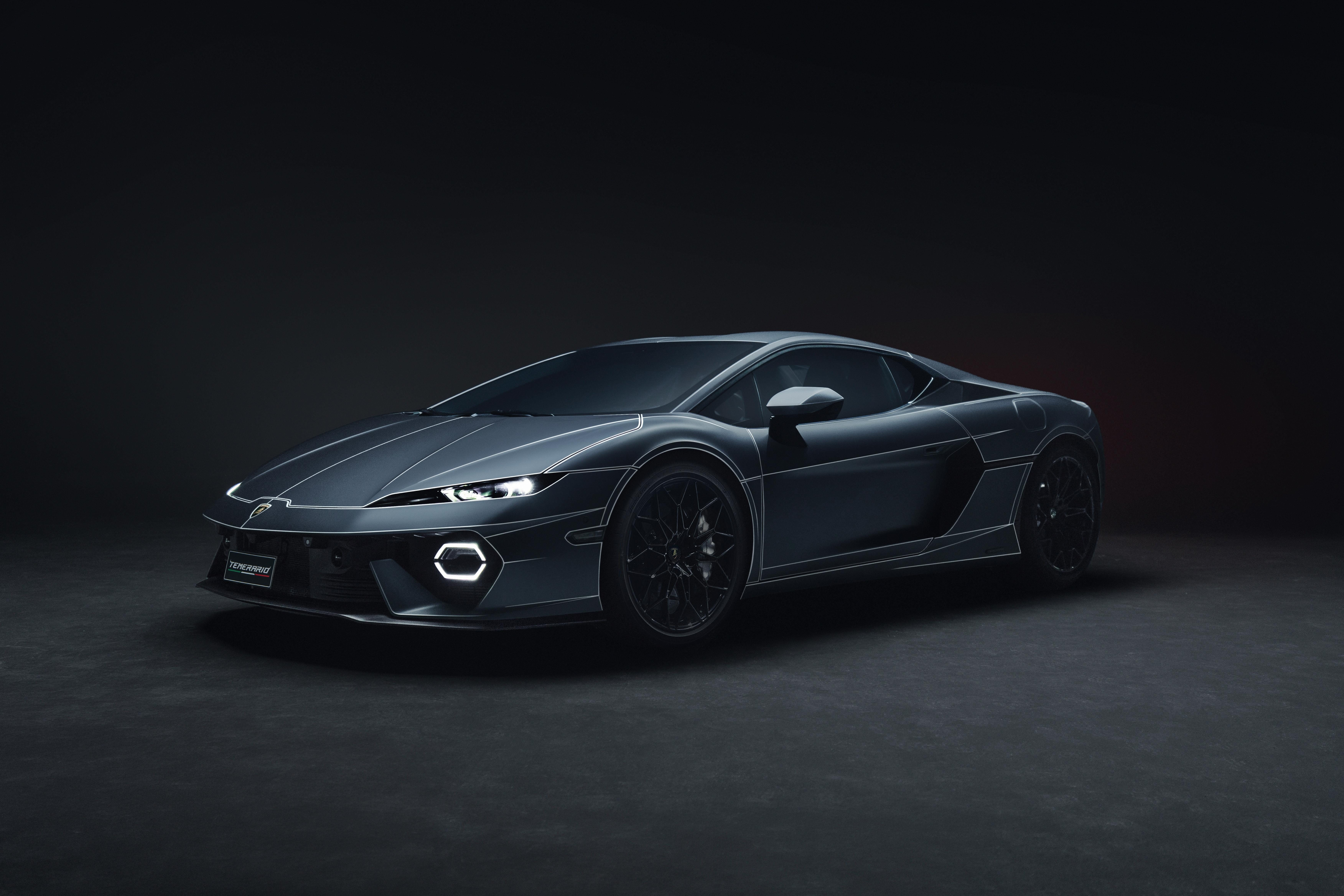Lamborghini Puts Pinstripe Wool Inside The Temerario, And The Statement Goes Beyond Fabric 3 Lamborghini temerario ad personam in grigio crater matt with contrast livery lines and illuminated headlights
