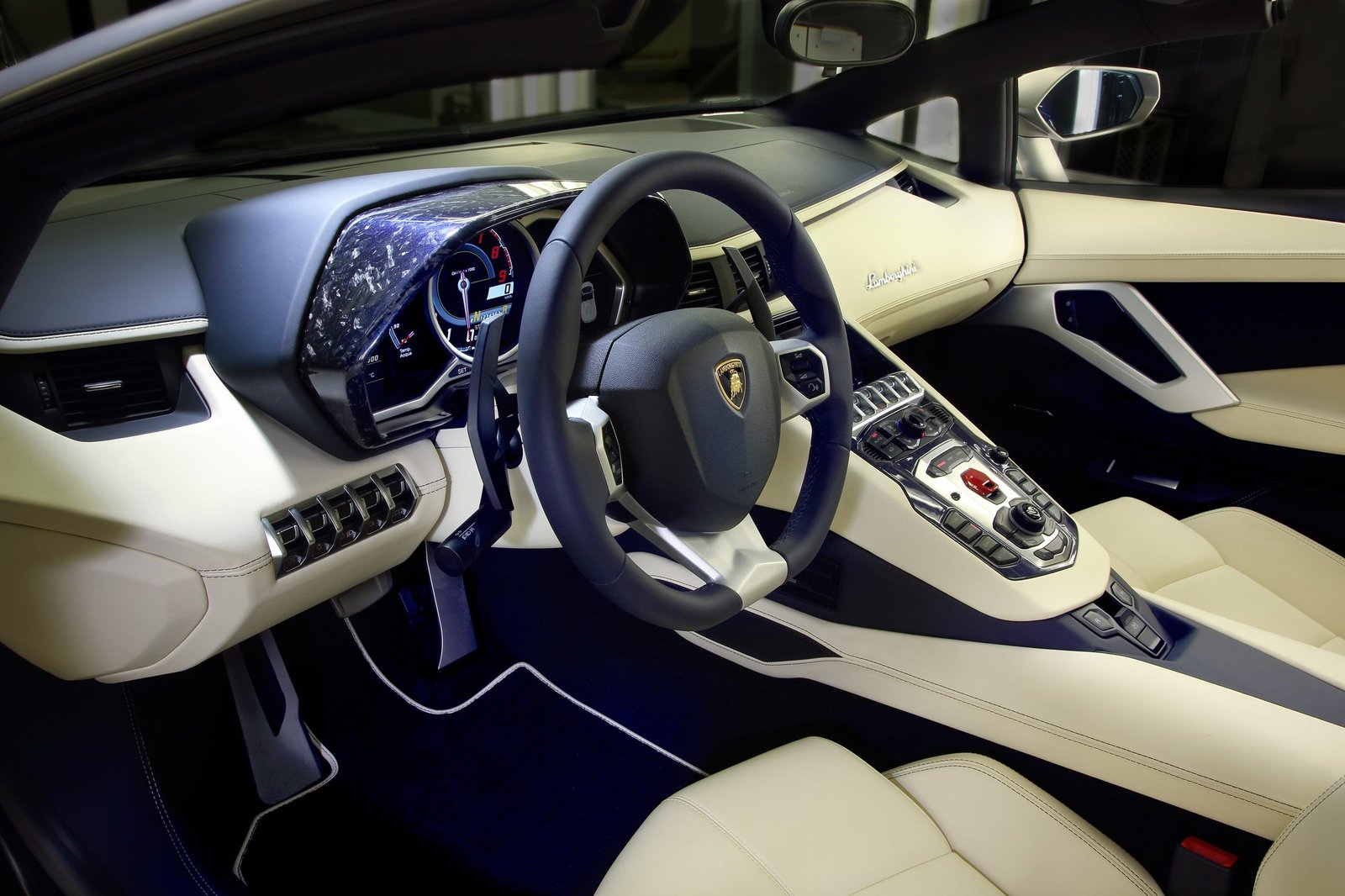 Interior of a Lamborghini vehicle